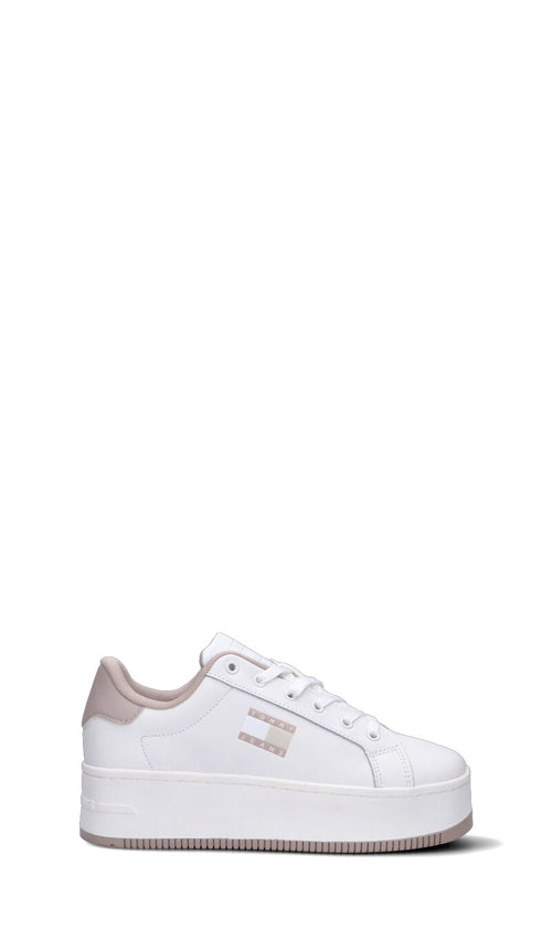 TOMMY HILFIGER JEANS Sneaker donna bianca/nude in pelle