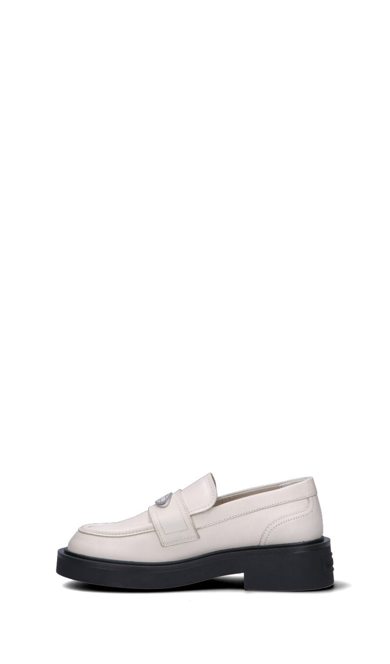 TOMMY HILFIGER JEANS Mocassino donna bianco in pelle