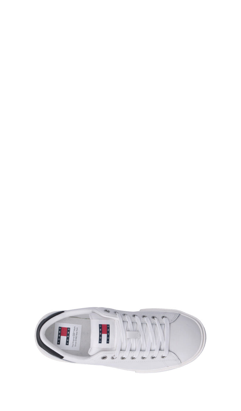 TOMMY HILFIGER JEANS Sneaker donna bianca/nera in pelle