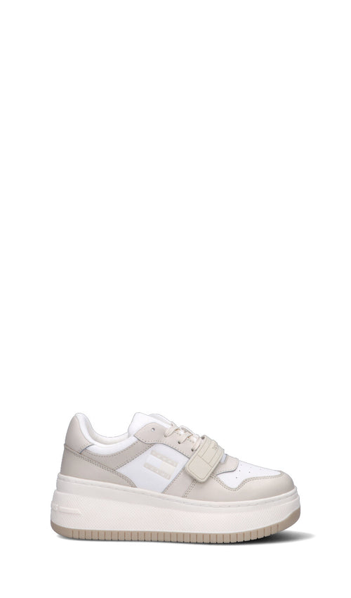 TOMMY HILFIGER JEANS Sneaker donna beige in pelle