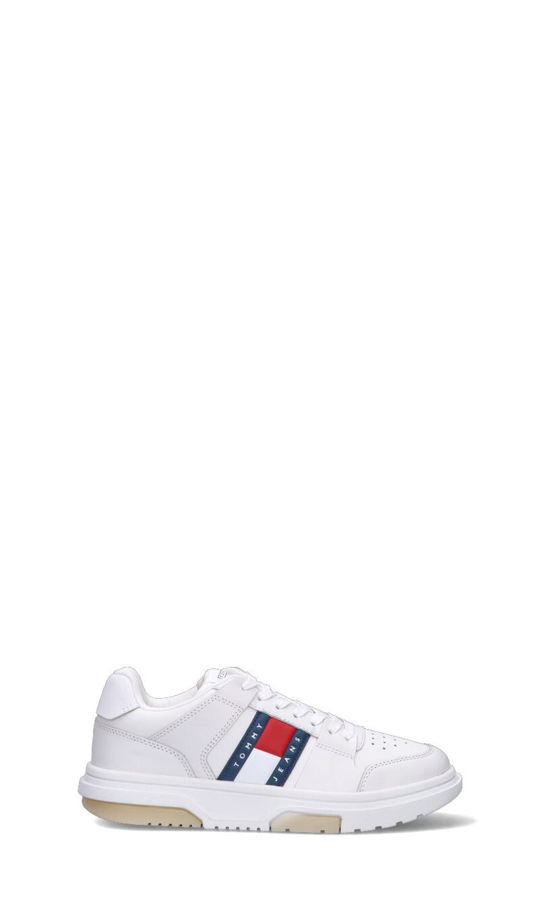 TOMMY HILFIGER JEANS Sneaker donna bianca in pelle