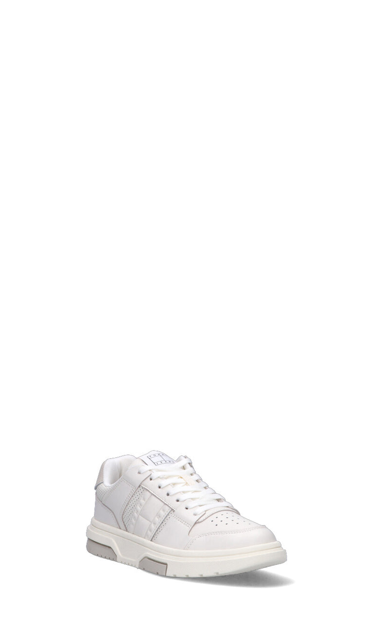 TOMMY HILFIGER JEANS Sneaker donna bianca in pelle