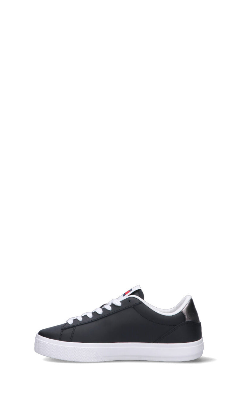 TOMMY HILFIGER JEANS Sneaker donna nera in pelle