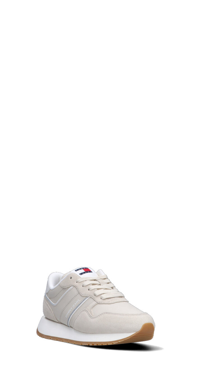 TOMMY HILFIGER JEANS Sneaker donna beige in pelle