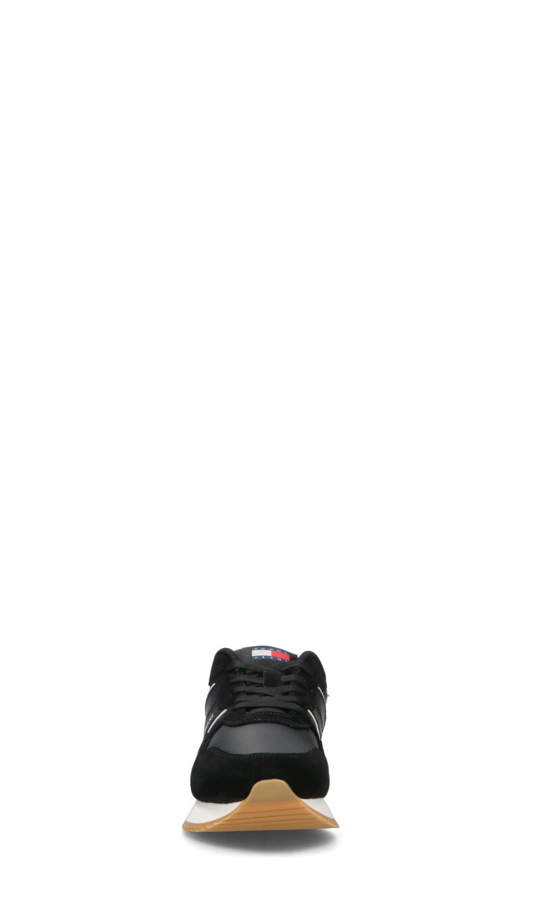 TOMMY HILFIGER JEANS Sneaker donna nera in pelle