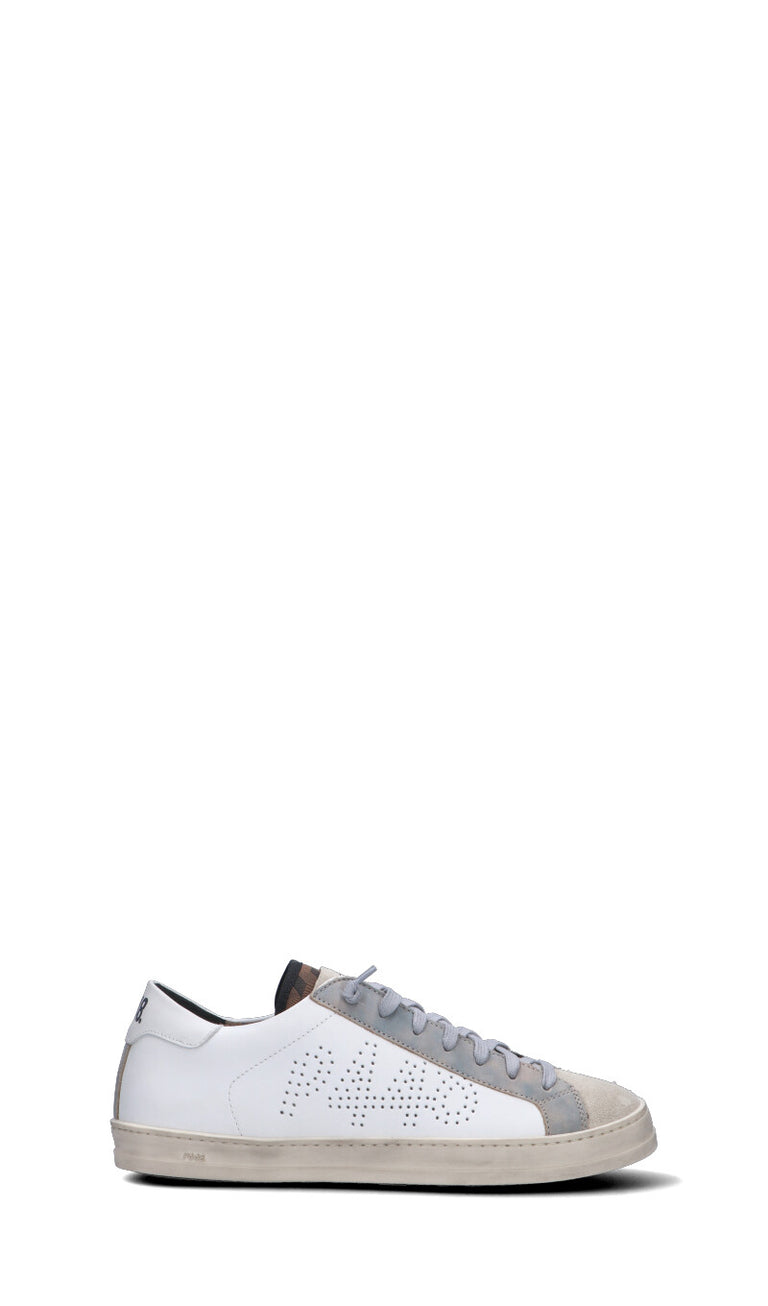 P448 Sneaker uomo bianca/grigia in pelle