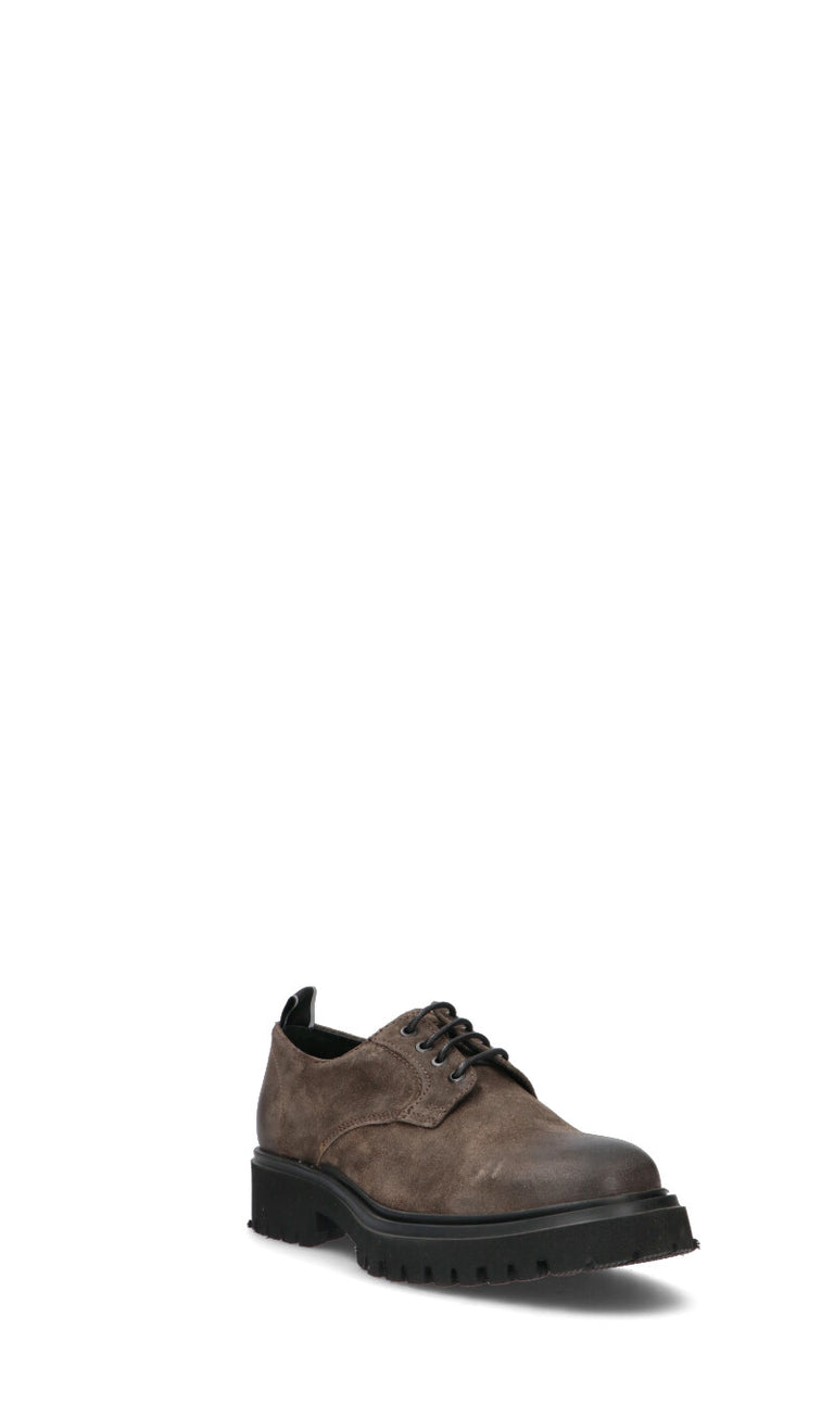 BLAUER Stringata uomo taupe in suede