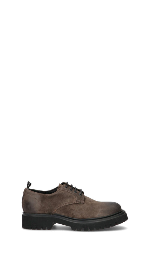 BLAUER Stringata uomo taupe in suede