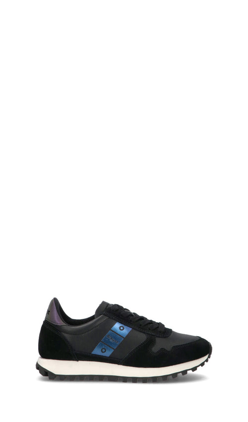 BLAUER Sneaker donna nera/azzurra in suede