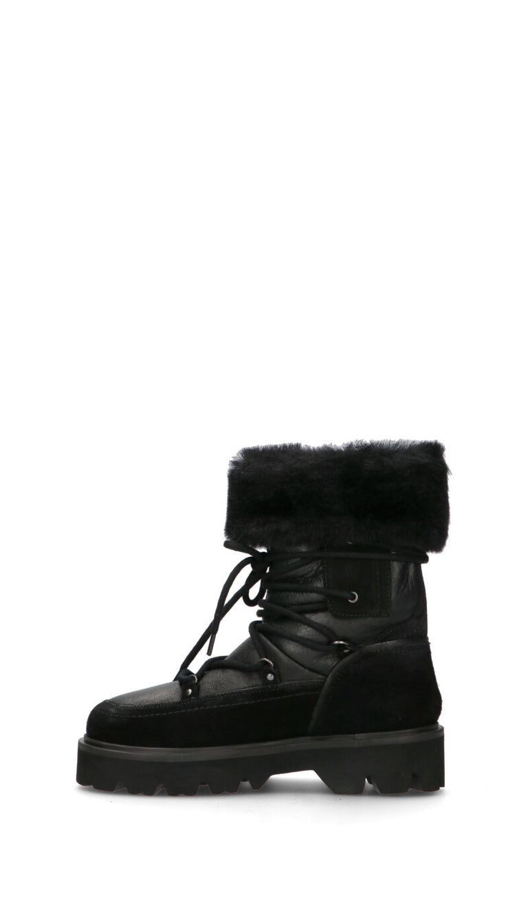 BLAUER Boot donna nero in suede