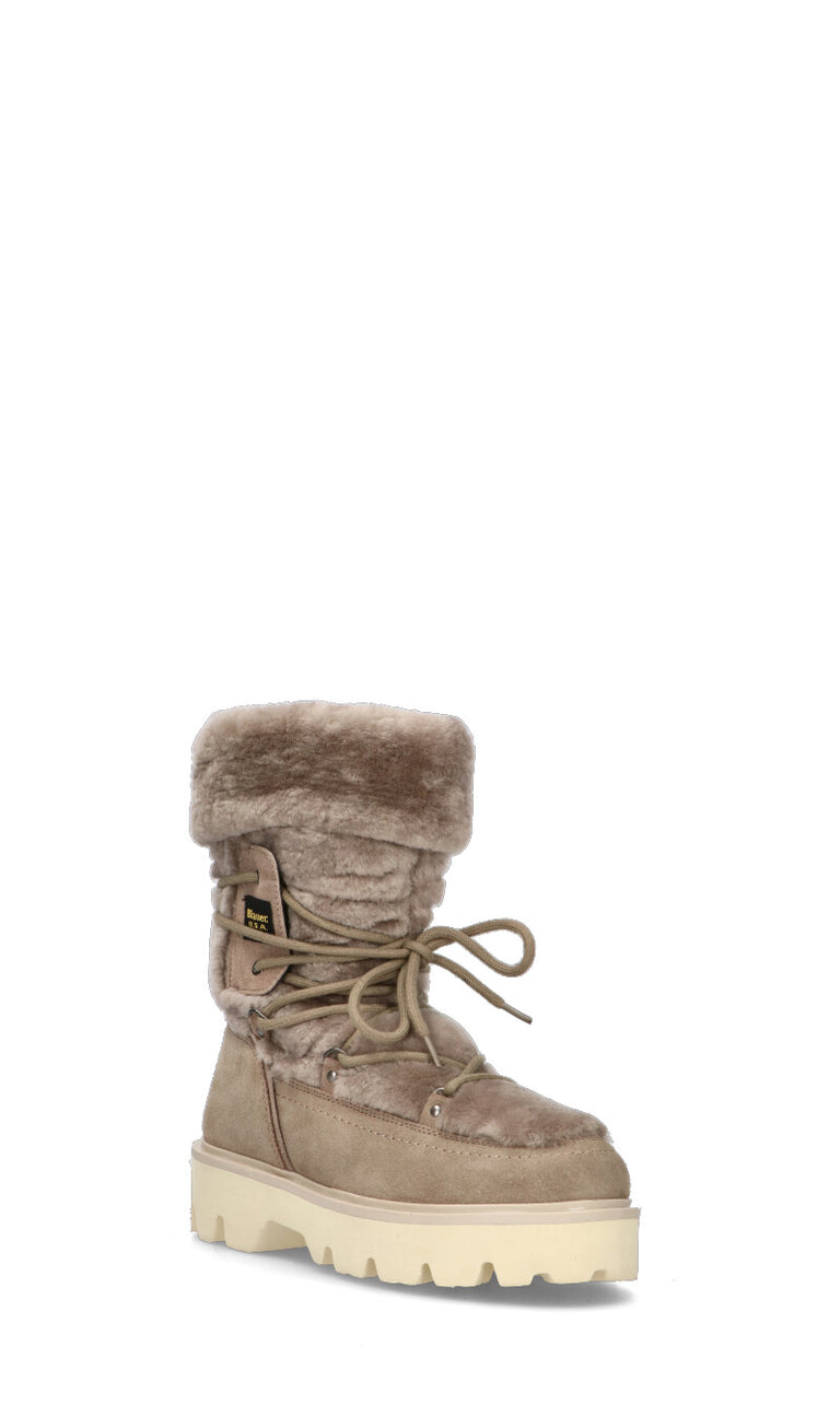 BLAUER Boot donna grigio in suede