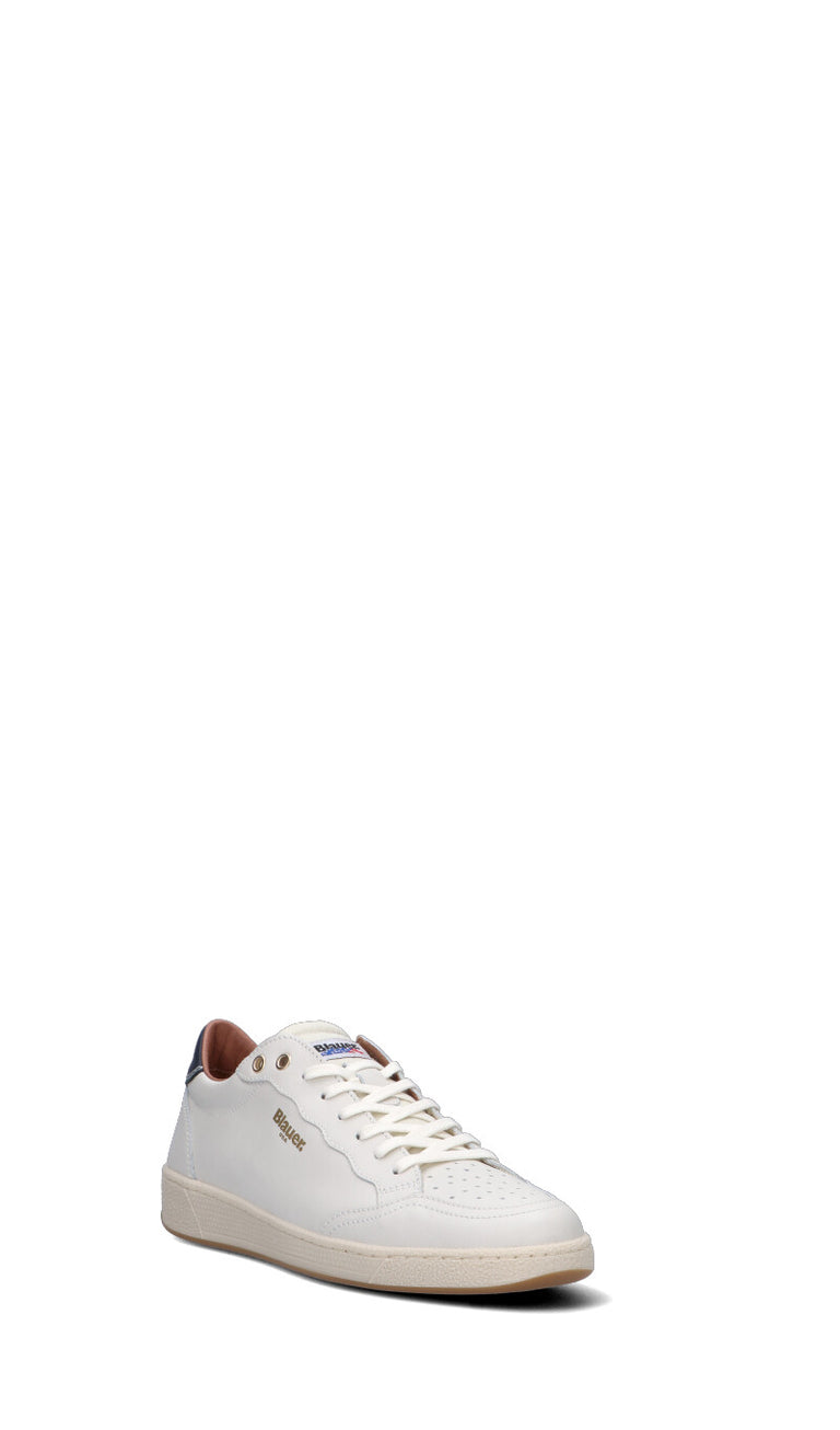 BLAUER Sneaker uomo bianca/blu in pelle