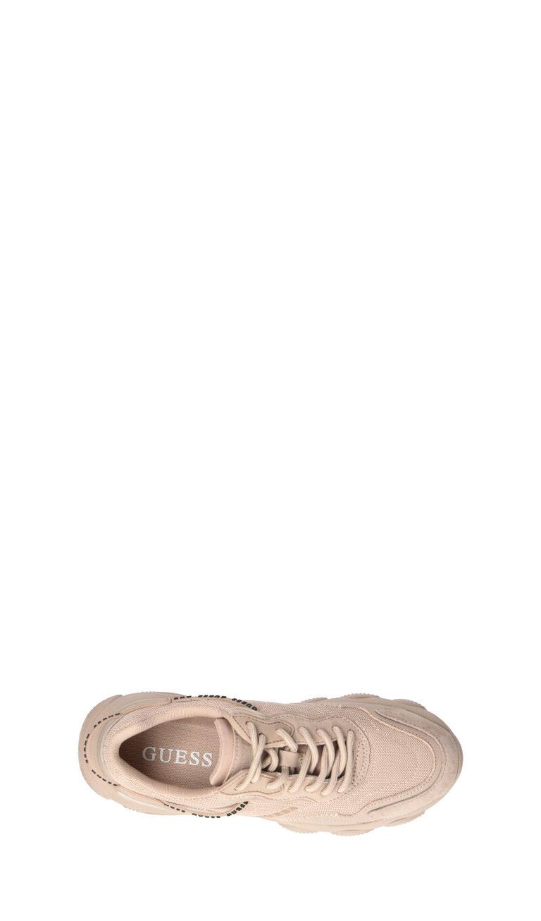 GUESS Sneaker donna nude in pelle