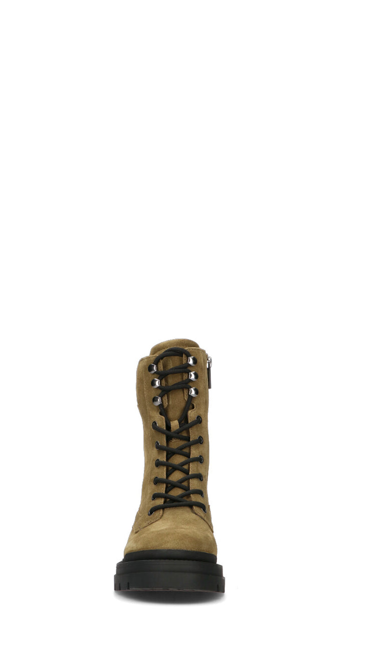 GUESS Anfibio donna verde militare in suede