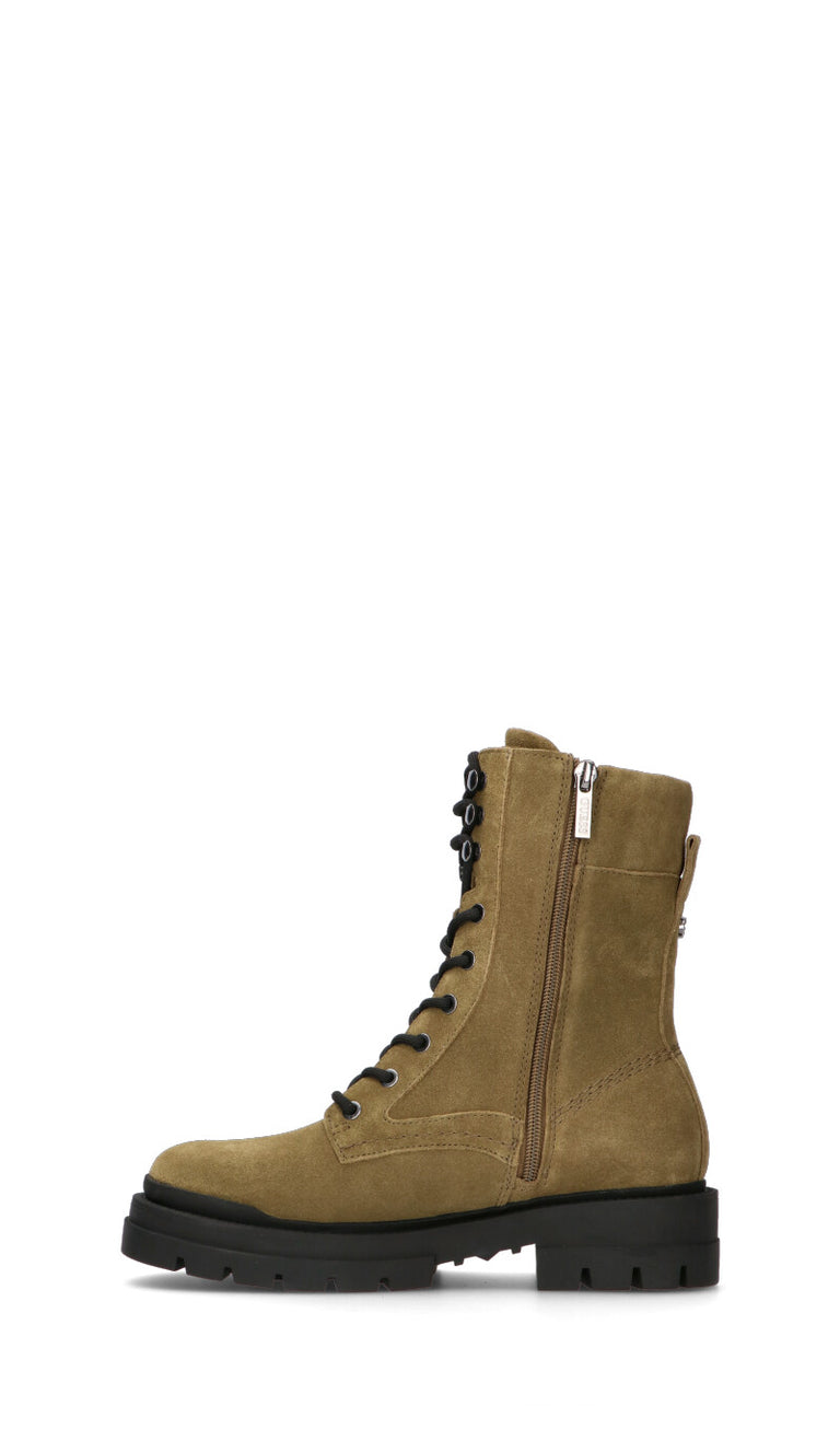 GUESS Anfibio donna verde militare in suede