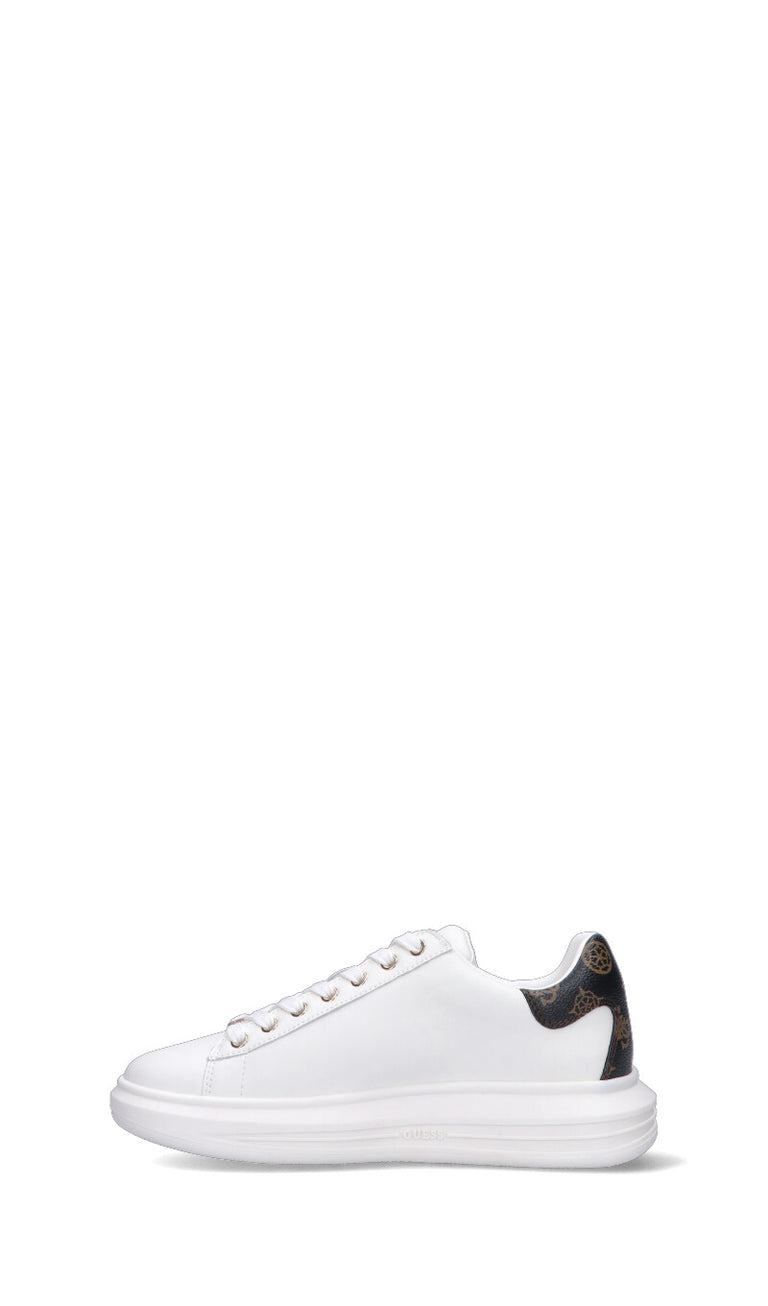 GUESS Sneaker donna bianca e marrone in pelle