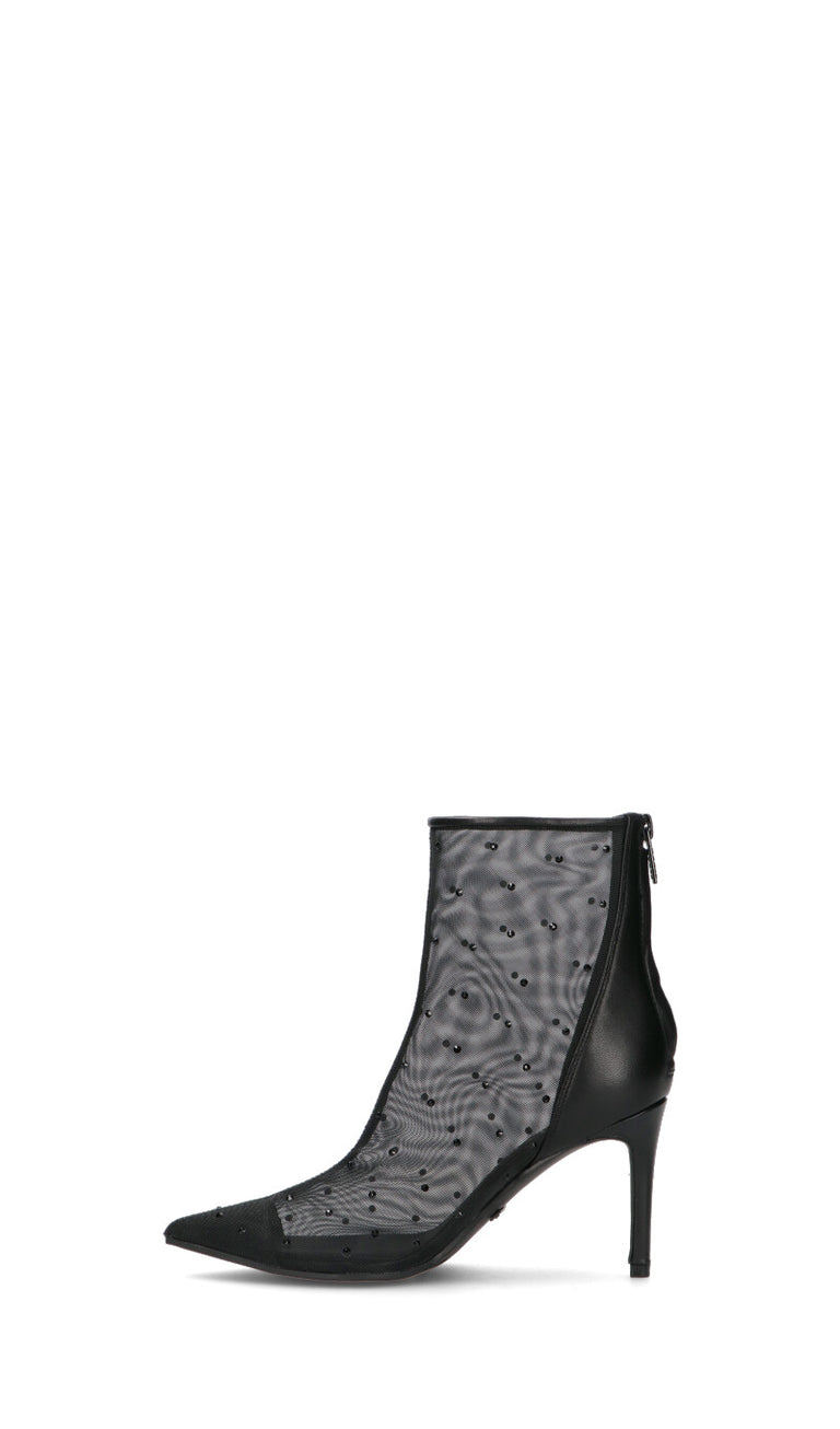 GUESS Tronchetto donna nero in pelle e tessuto