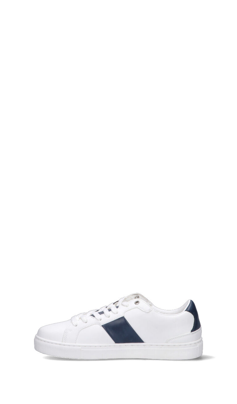 GUESS Sneaker uomo bianca e blu in pelle