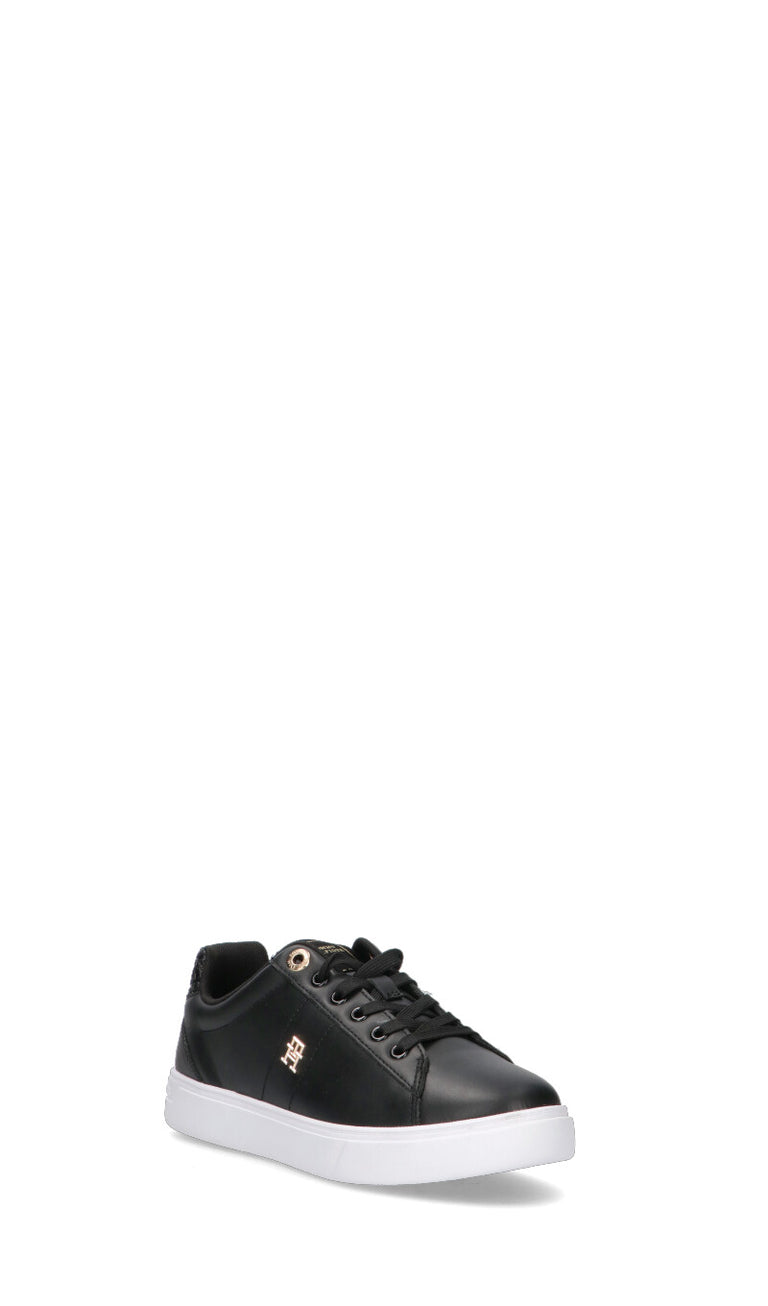 TOMMY HILFIGER Sneaker donna nera in pelle