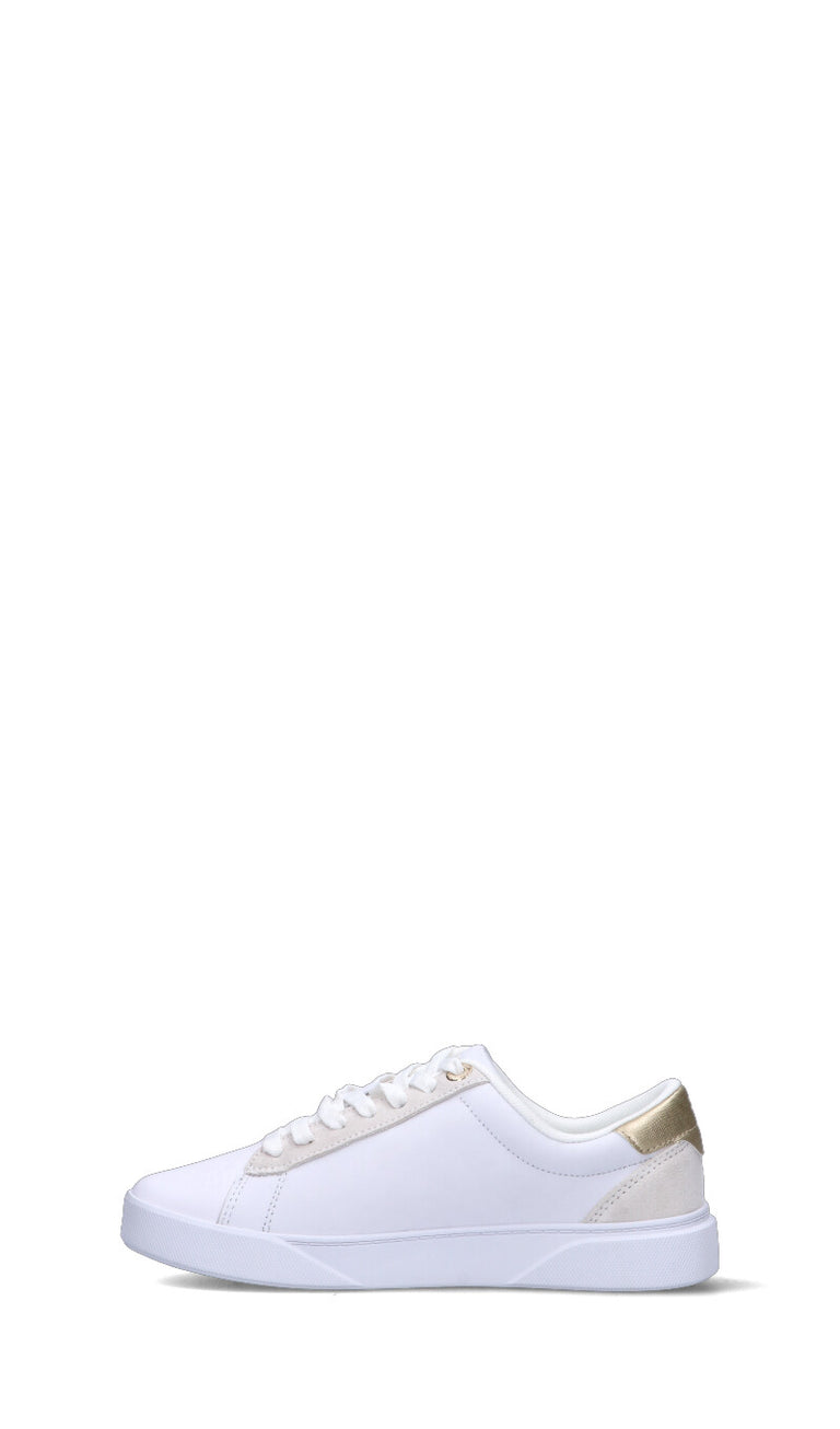 TOMMY HILFIGER Sneaker donna bianca/oro in pelle