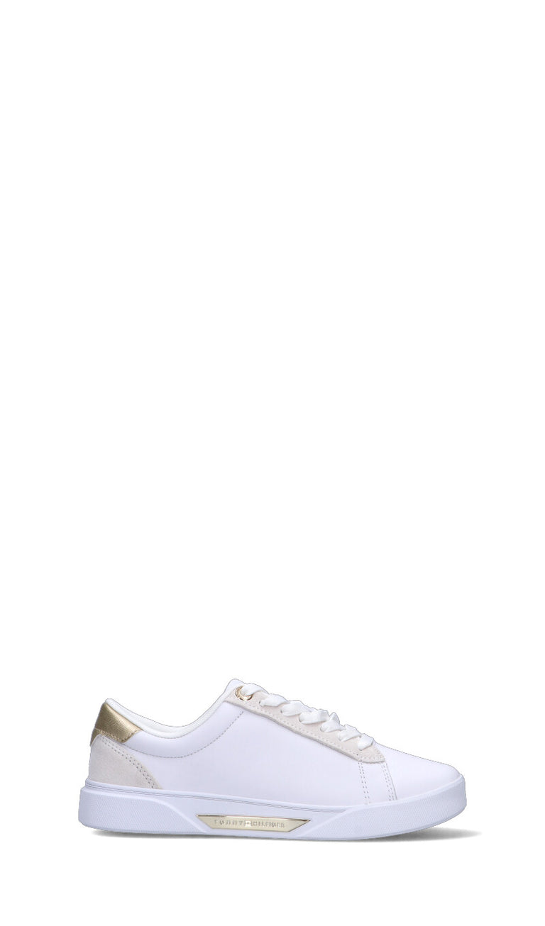 TOMMY HILFIGER Sneaker donna bianca/oro in pelle