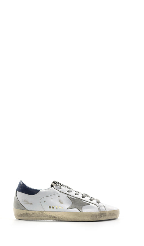 GOLDEN GOOSE SUPERSTAR Sneaker uomo bianca/blu in pelle