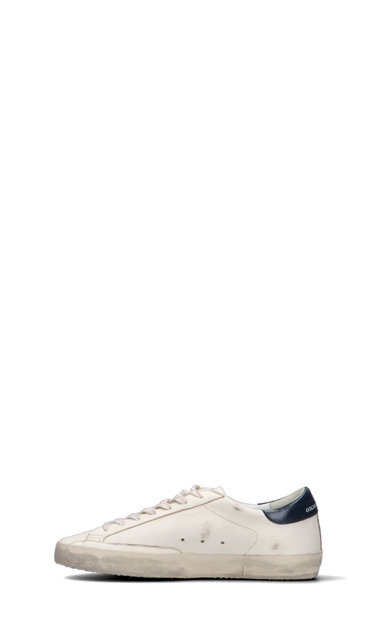 GOLDEN GOOSE - SUPER-STAR Sneaker uomo bianca/blu in pelle