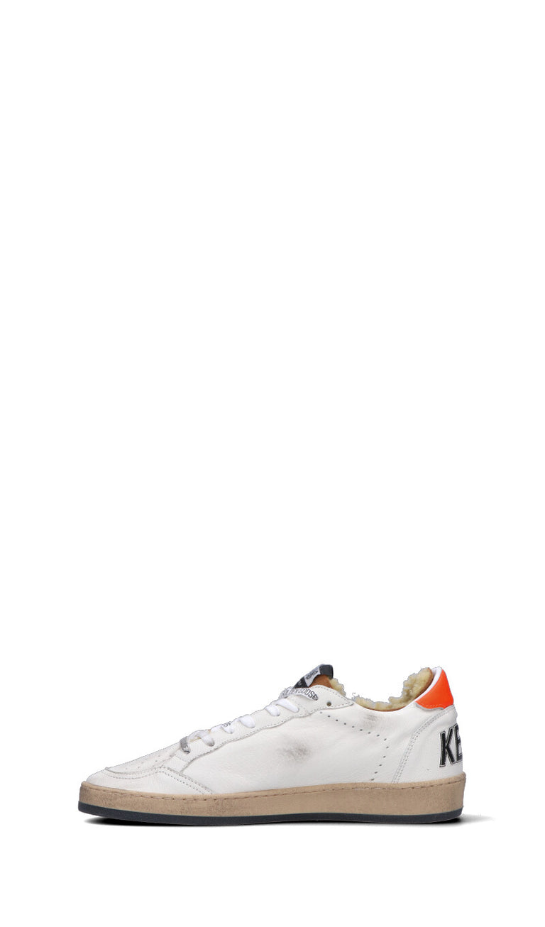 GOLDEN GOOSE BALL STAR Sneaker uomo bianca/blu/arancio in pelle