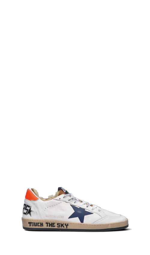 GOLDEN GOOSE BALL STAR Sneaker uomo bianca/blu/arancio in pelle