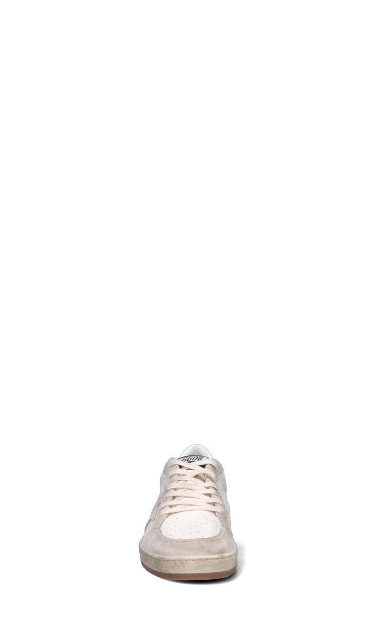 GOLDEN GOOSE BALL STAR Sneaker uomo bianca in suede