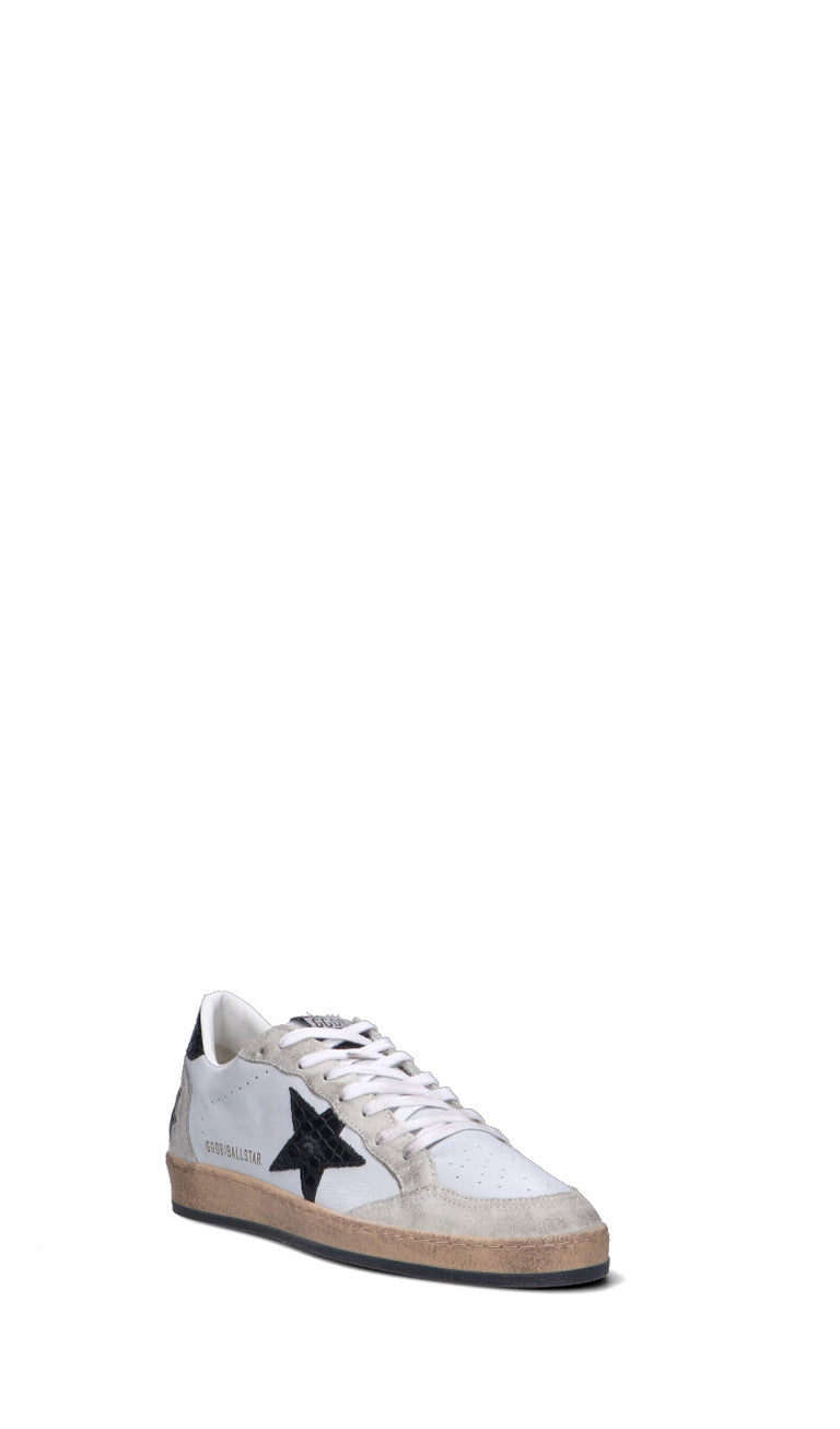 GOLDEN GOOSE BALLSTAR Sneaker uomo bianca, nera e grigia in suede