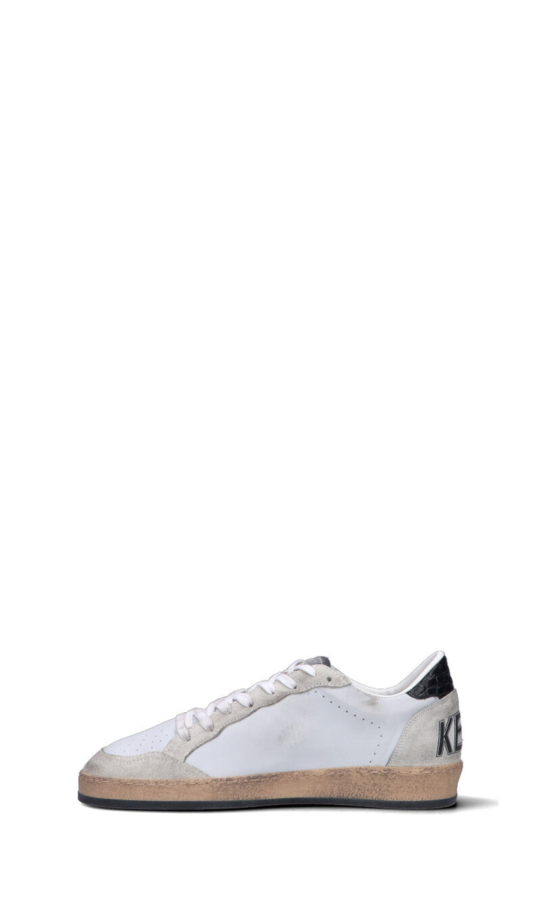 GOLDEN GOOSE BALLSTAR Sneaker uomo bianca, nera e grigia in suede