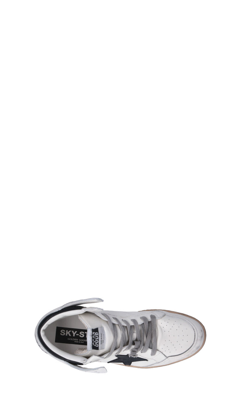 GOLDEN GOOSE - SKY STAR Sneaker donna bianca/nera in pelle