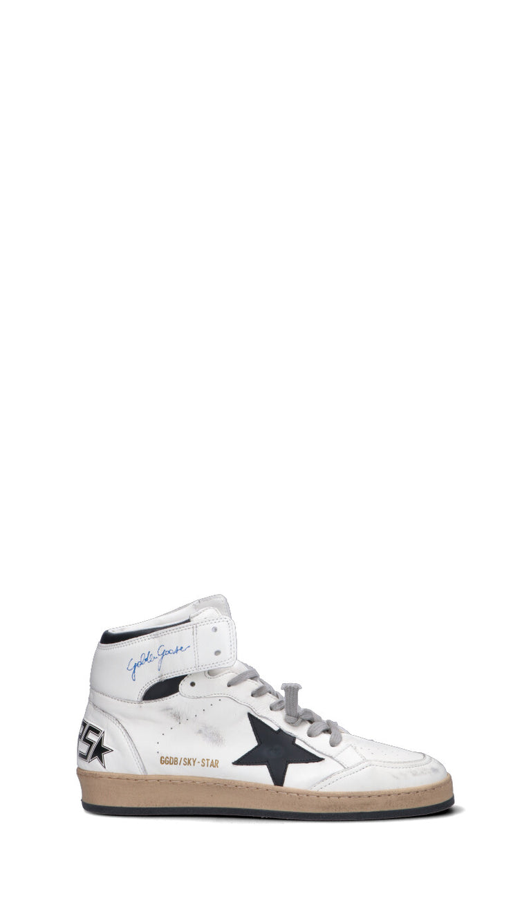 GOLDEN GOOSE - SKY STAR Sneaker donna bianca/nera in pelle