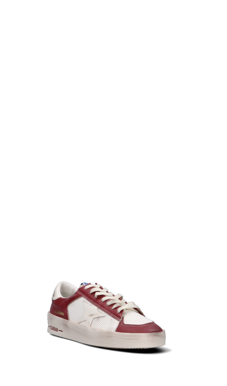 GOLDEN GOOSE STARDAN Sneaker uomo bianca/rossa in pelle