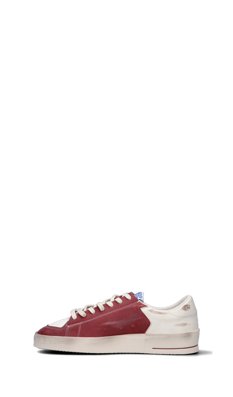 GOLDEN GOOSE STARDAN Sneaker uomo bianca/rossa in pelle