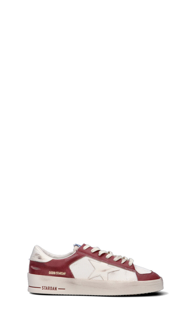 GOLDEN GOOSE STARDAN Sneaker uomo bianca/rossa in pelle