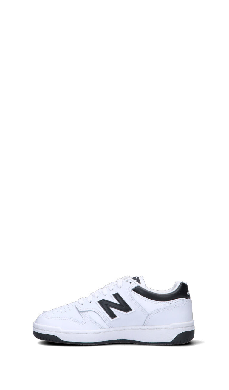 NEW BALANCE Sneaker ragazzo bianca/nera in pelle