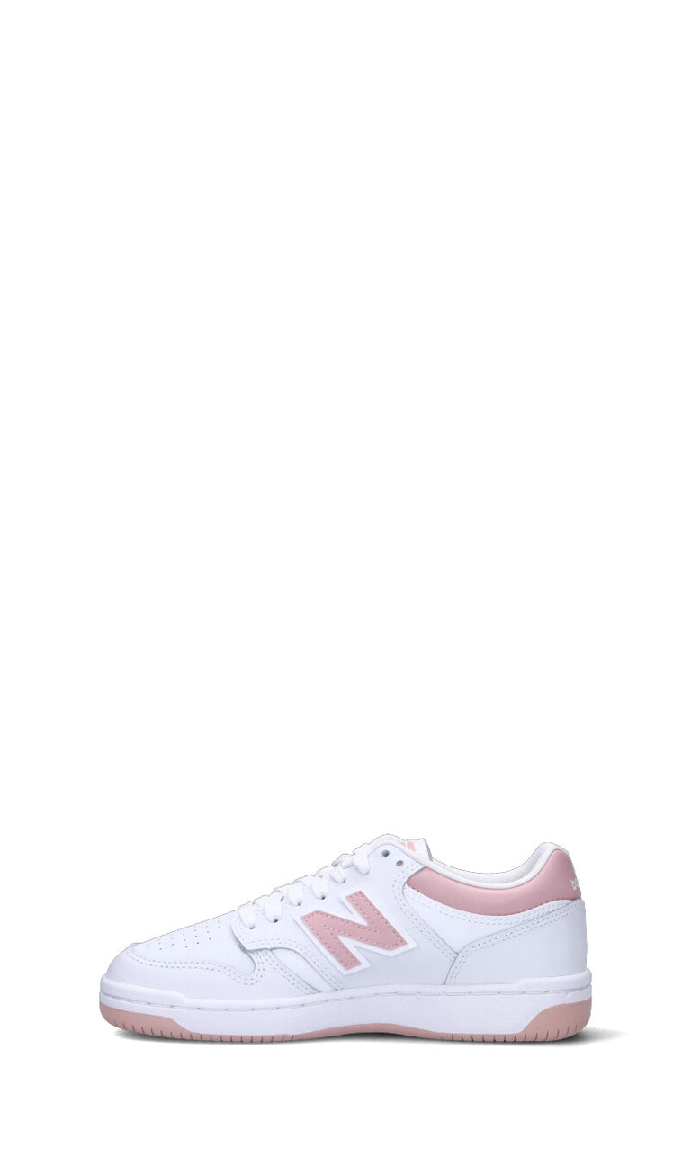 NEW BALANCE Sneaker ragazza bianca/rosa in pelle