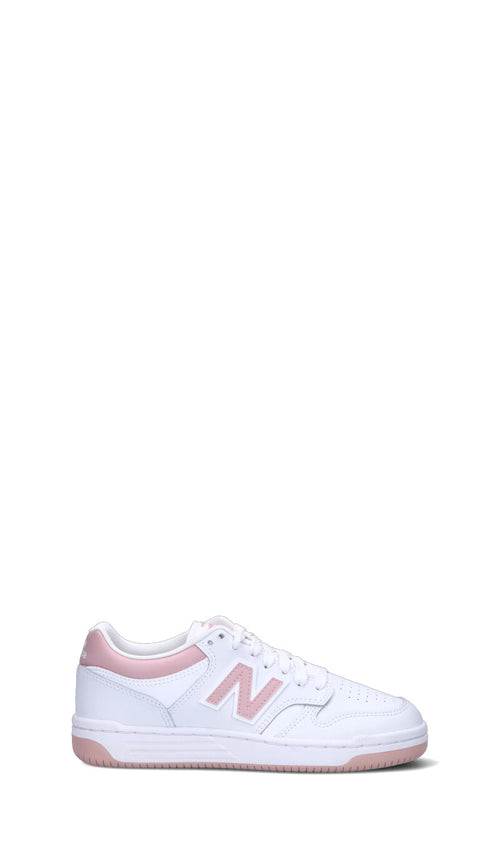 NEW BALANCE Sneaker ragazza bianca/rosa in pelle