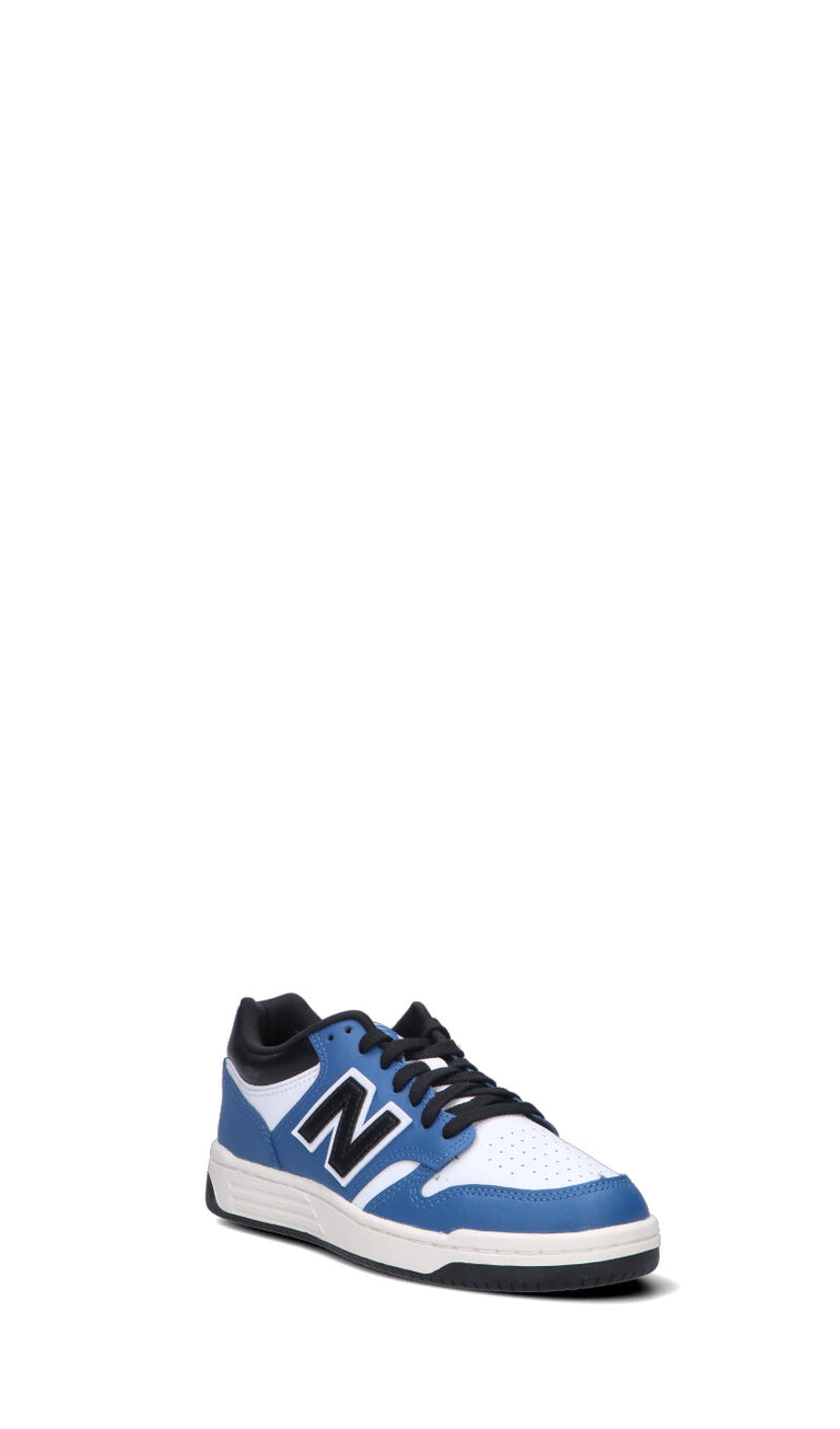 NEW BALANCE 480 Sneaker ragazzo blu e nera in pelle