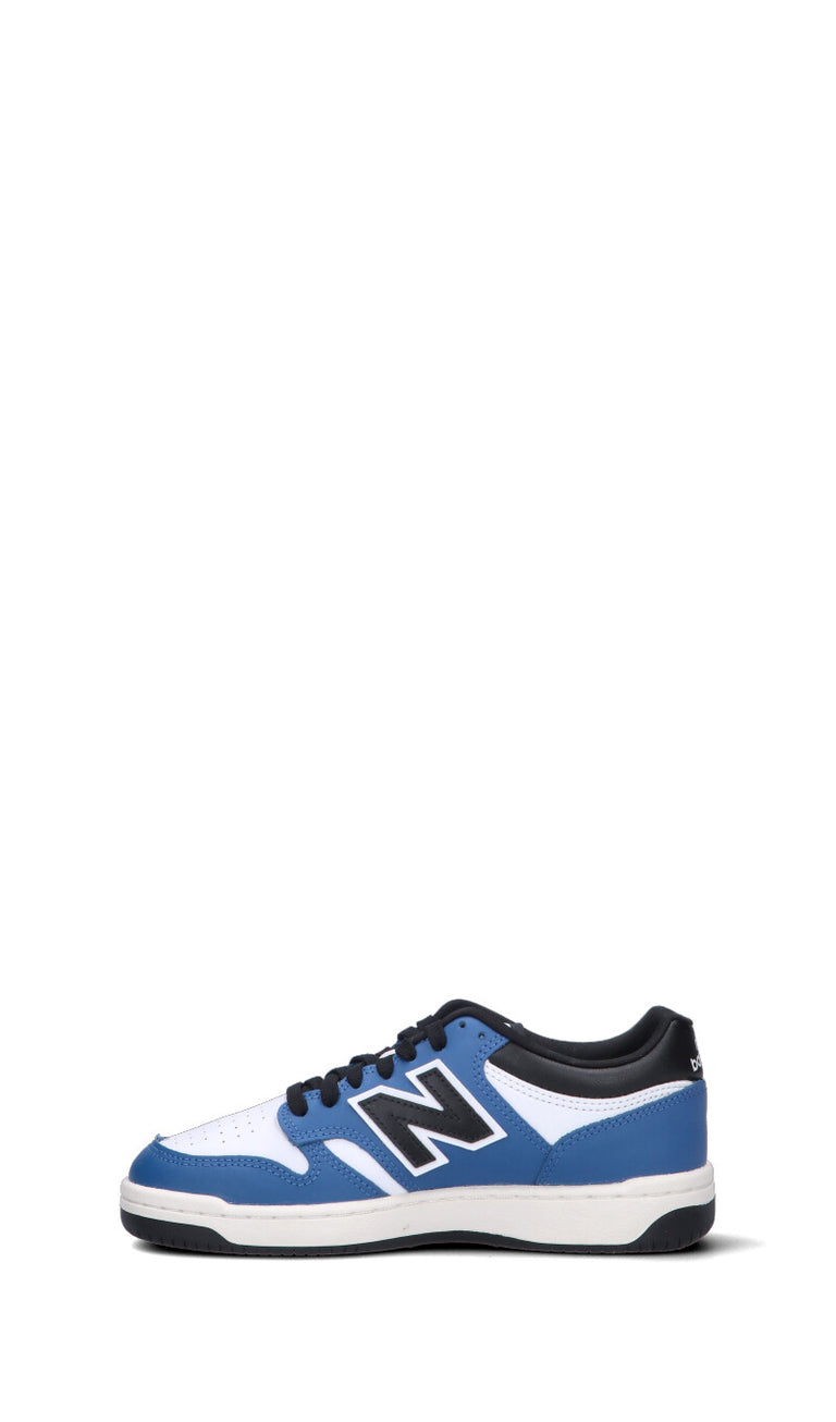 NEW BALANCE 480 Sneaker ragazzo blu e nera in pelle