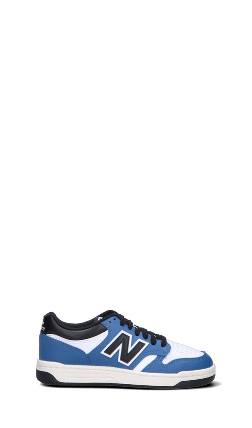 NEW BALANCE 480 Sneaker ragazzo blu e nera in pelle