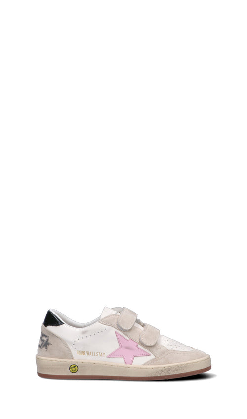 GOLDEN GOOSE - BALL STAR STRAP Sneaker ragazza bianca in pelle