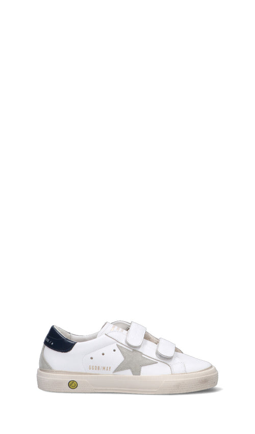 GOLDEN GOOSE - MAY SCHOOL Sneaker bianca ragazzo in pelle