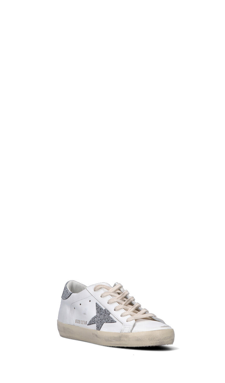 GOLDEN GOOSE Sneaker donna bianca/argento in pelle