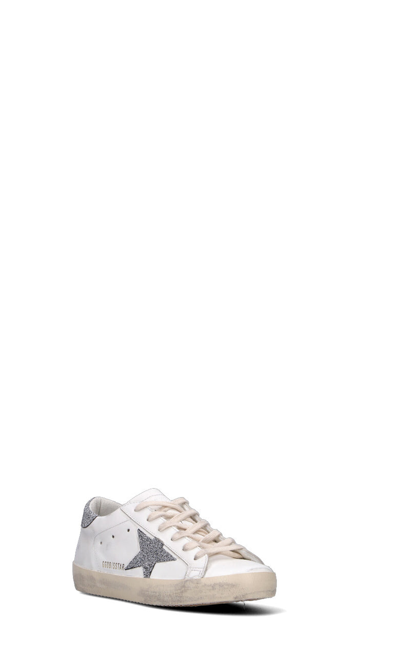 GOLDEN GOOSE Sneaker donna bianca/argento in pelle