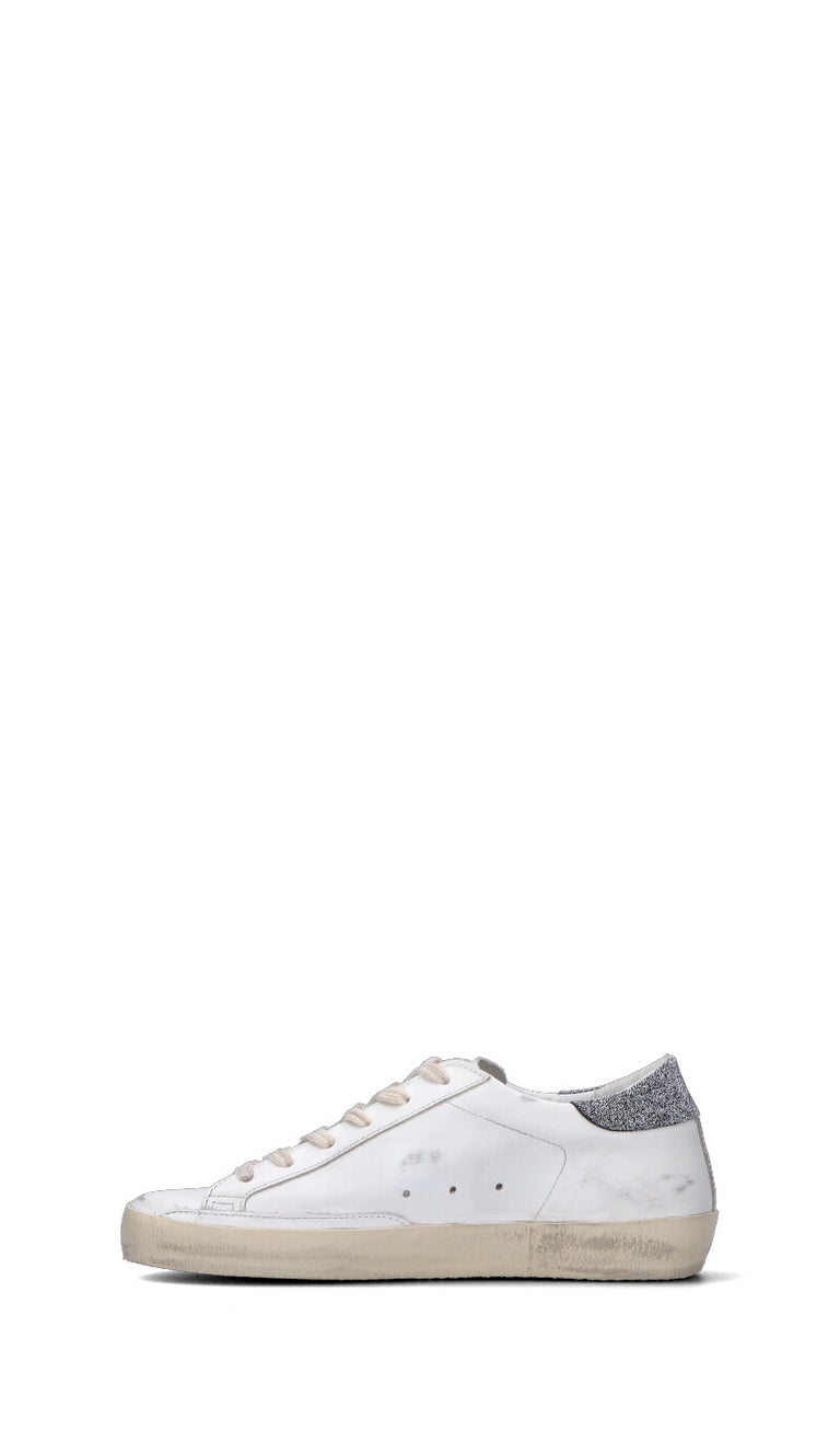 GOLDEN GOOSE Sneaker donna bianca/argento in pelle