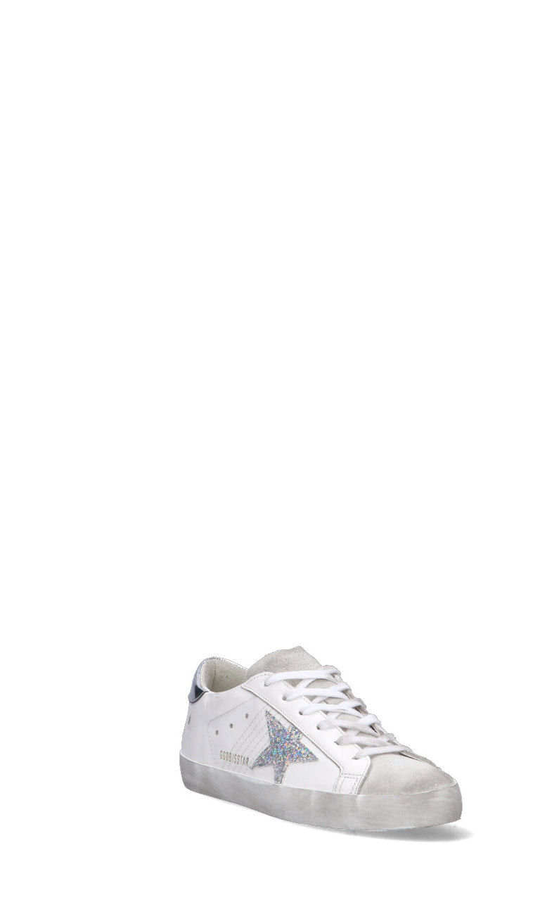 GOLDEN GOOSE SUPER-STAR CLASSIC WITH LIST Sneaker donna bianca in pelle