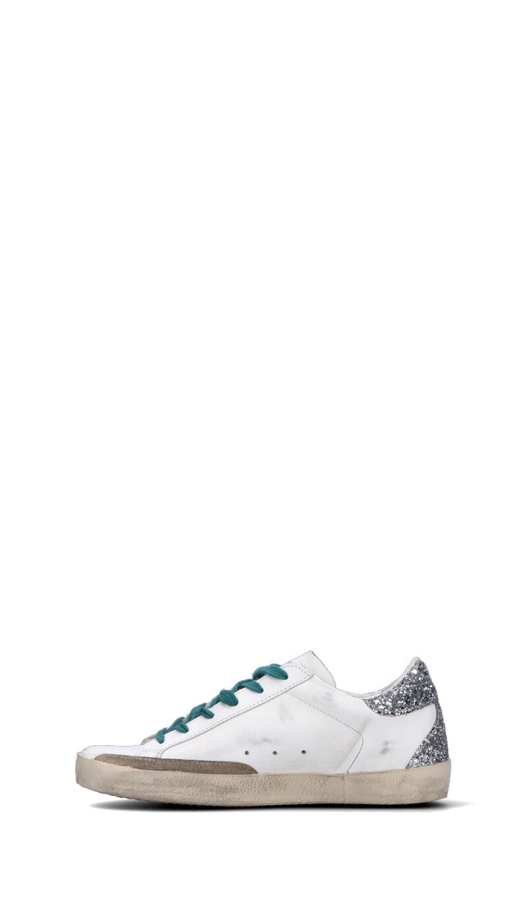 GOLDEN GOOSE SUPER-STAR CLASSIC Sneaker donna bianca/argento in pelle